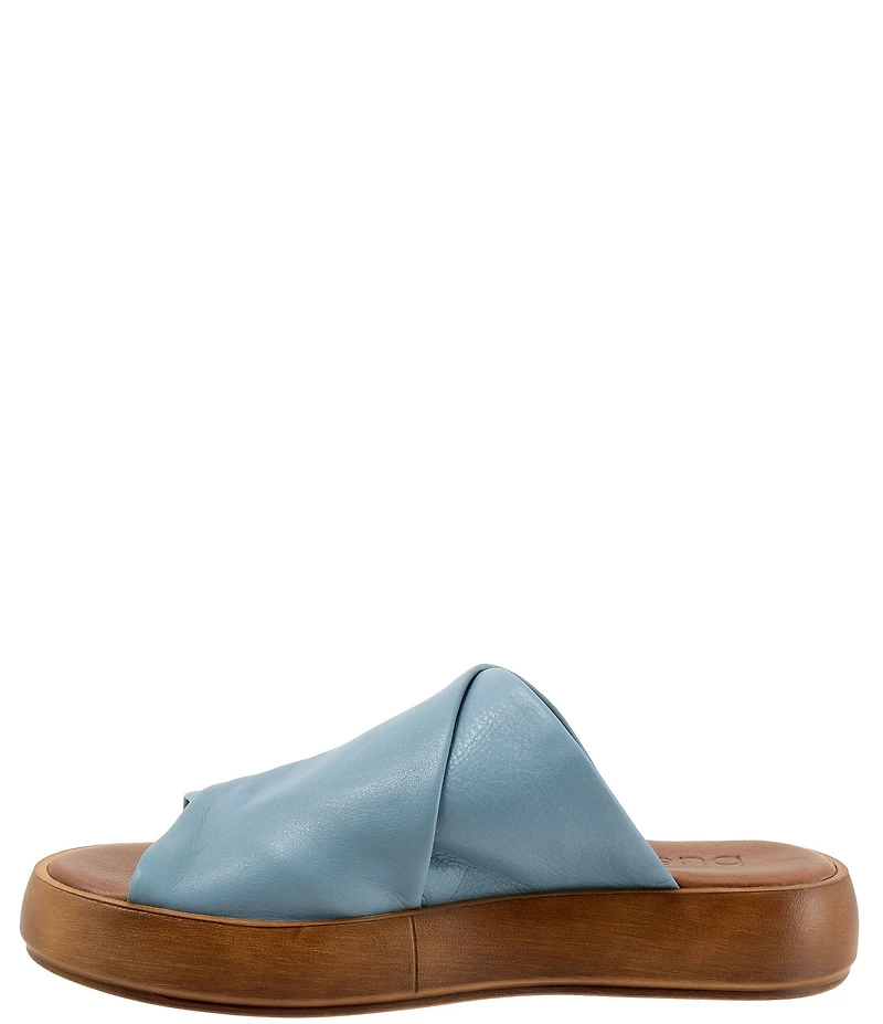 Bueno Jaxon Leather Platform Slides