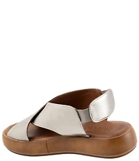 Bueno Jayden Leather Platform Cross Band Sandals