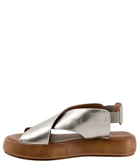Bueno Jayden Leather Platform Cross Band Sandals