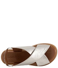 Bueno Jayden Leather Platform Cross Band Sandals