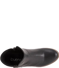 Bueno Jenna Leather Leopard Print Accent Dual Zipper Booties