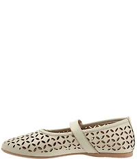Bueno Kehlani Perforated Leather Laser Cut Mary Jane Ballet Flats