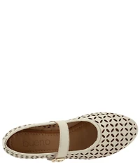 Bueno Kehlani Perforated Leather Laser Cut Mary Jane Ballet Flats