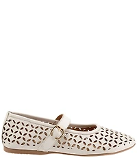 Bueno Kehlani Perforated Leather Laser Cut Mary Jane Ballet Flats
