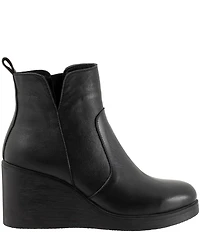 Bueno Laura Leather Platform Wedge Booties