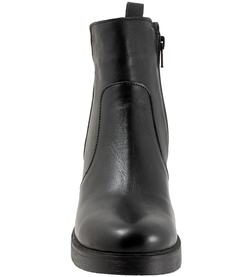 Bueno Laura Leather Platform Wedge Booties