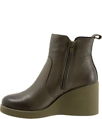 Bueno Laura Leather Platform Wedge Booties