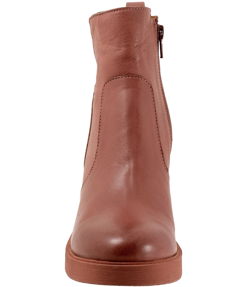 Bueno Laura Leather Platform Wedge Booties