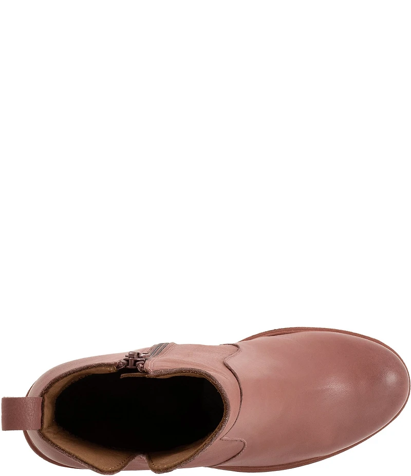 Bueno Laura Leather Platform Wedge Booties