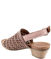 Bueno Lia Leather Laser Cut Sling Sandals
