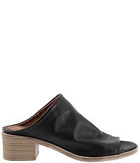 Bueno Ocean Leather Block Heel Slides