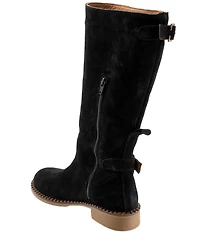 Bueno Ozzie Suede Buckle Strap Hardware Tall Boots