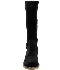 Bueno Ozzie Suede Buckle Strap Hardware Tall Boots