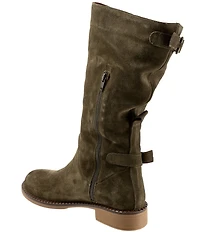 Bueno Ozzie Suede Buckle Strap Hardware Tall Boots