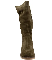 Bueno Ozzie Suede Buckle Strap Hardware Tall Boots