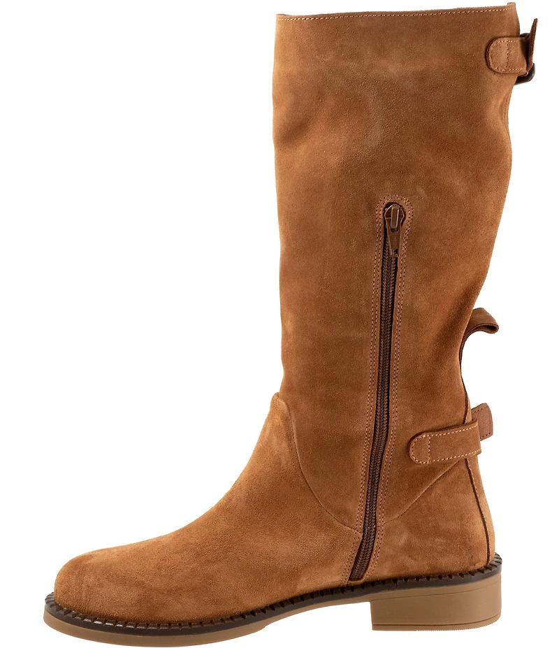 Bueno Ozzie Suede Buckle Strap Hardware Tall Boots