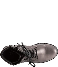 Bueno Rage Metallic Leather Combat Booties