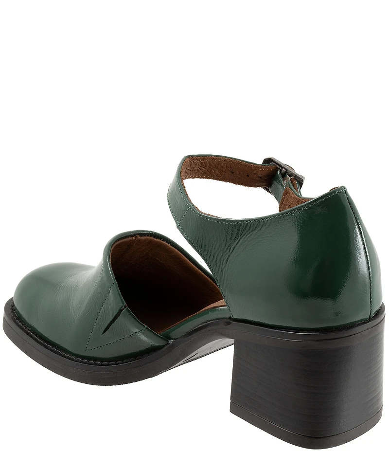 Bueno Rita Patent Leather Block Heel Mary Jane Pumps