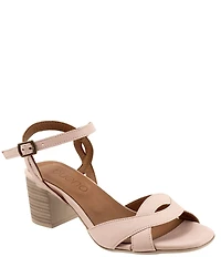 Bueno Roman Leather Block Heel Sandals