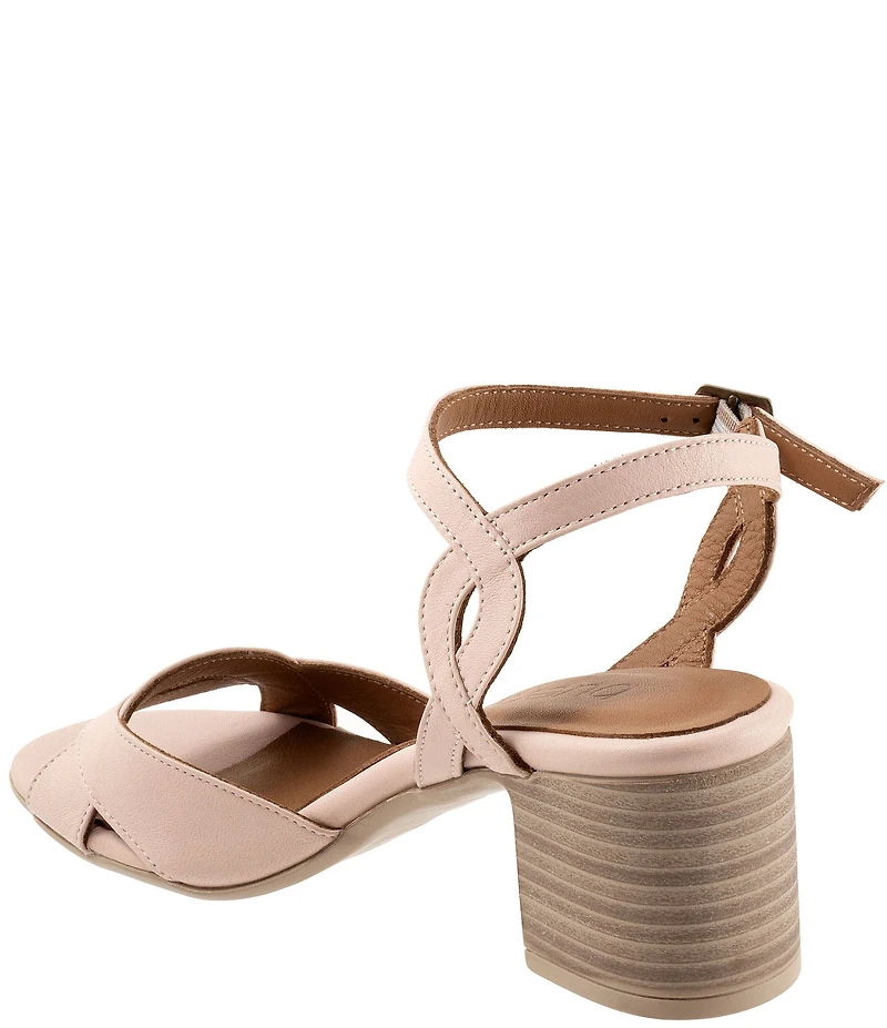 Bueno Roman Leather Block Heel Sandals