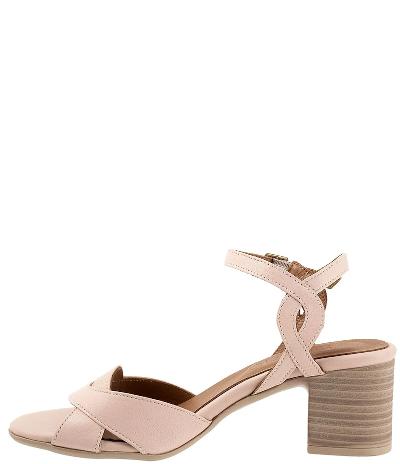 Bueno Roman Leather Block Heel Sandals