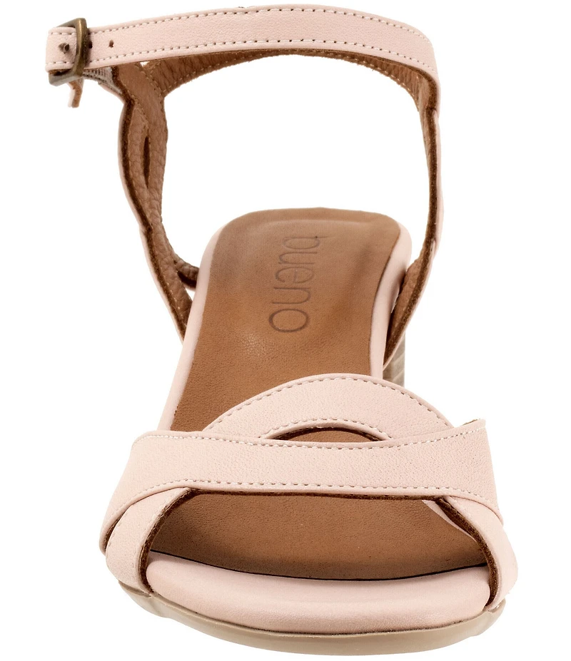 Bueno Roman Leather Block Heel Sandals