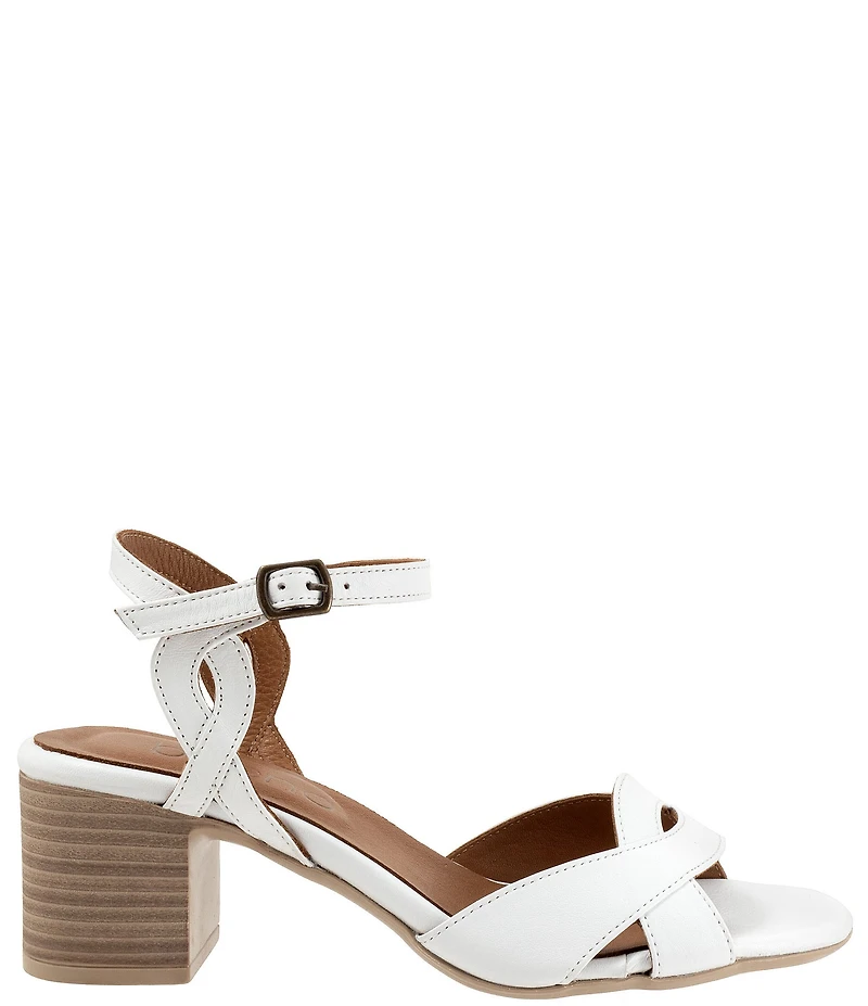 Bueno Roman Leather Block Heel Sandals