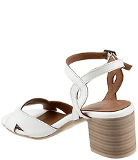 Bueno Roman Leather Block Heel Sandals
