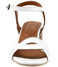 Bueno Roman Leather Block Heel Sandals
