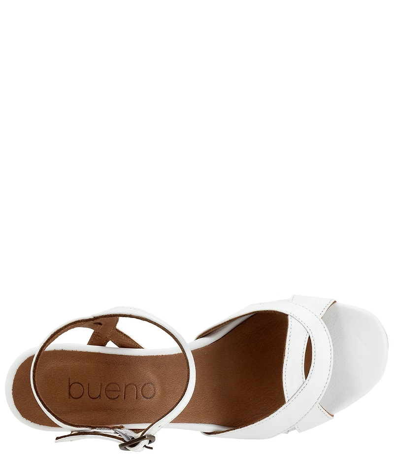 Bueno Roman Leather Block Heel Sandals