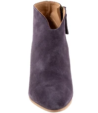 Bueno Sophie Suede V Cut Pointed Toe Ankle Booties