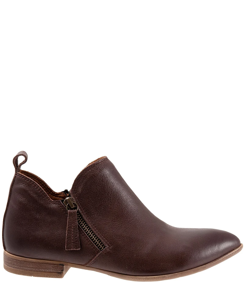 Bueno Vale Leather Dual Zipper Ankle Booties