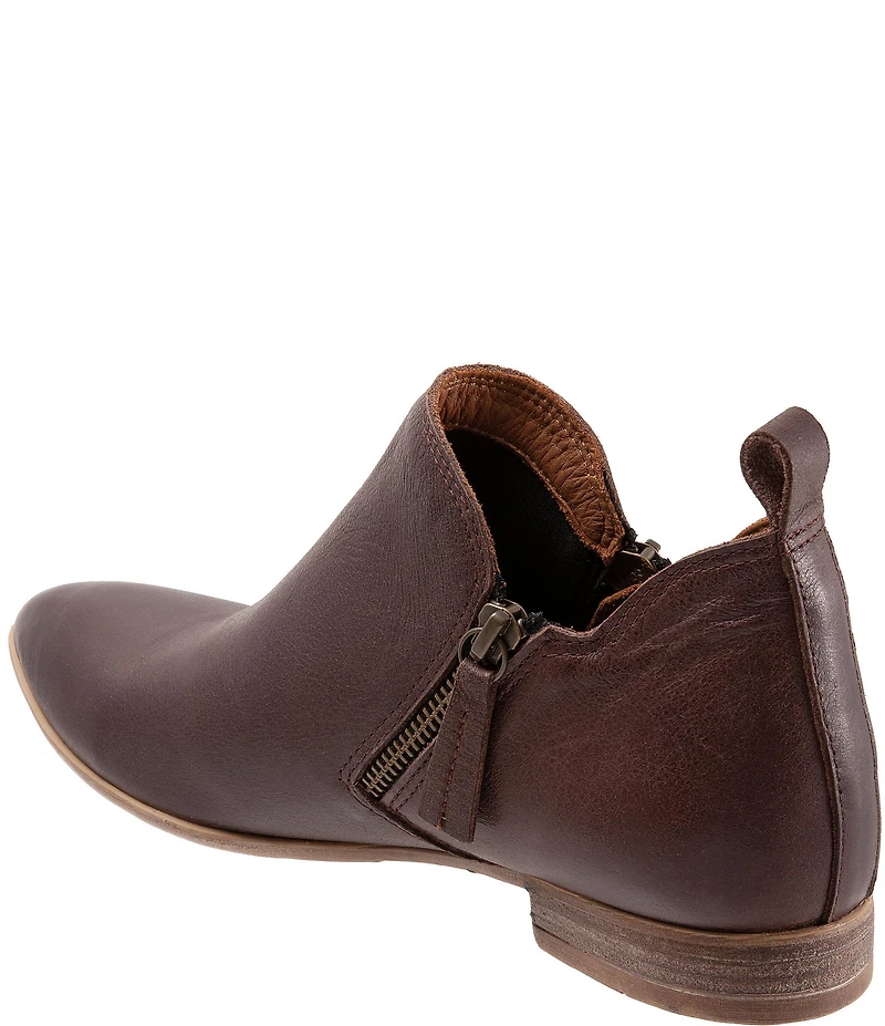 Bueno Vale Leather Dual Zipper Ankle Booties