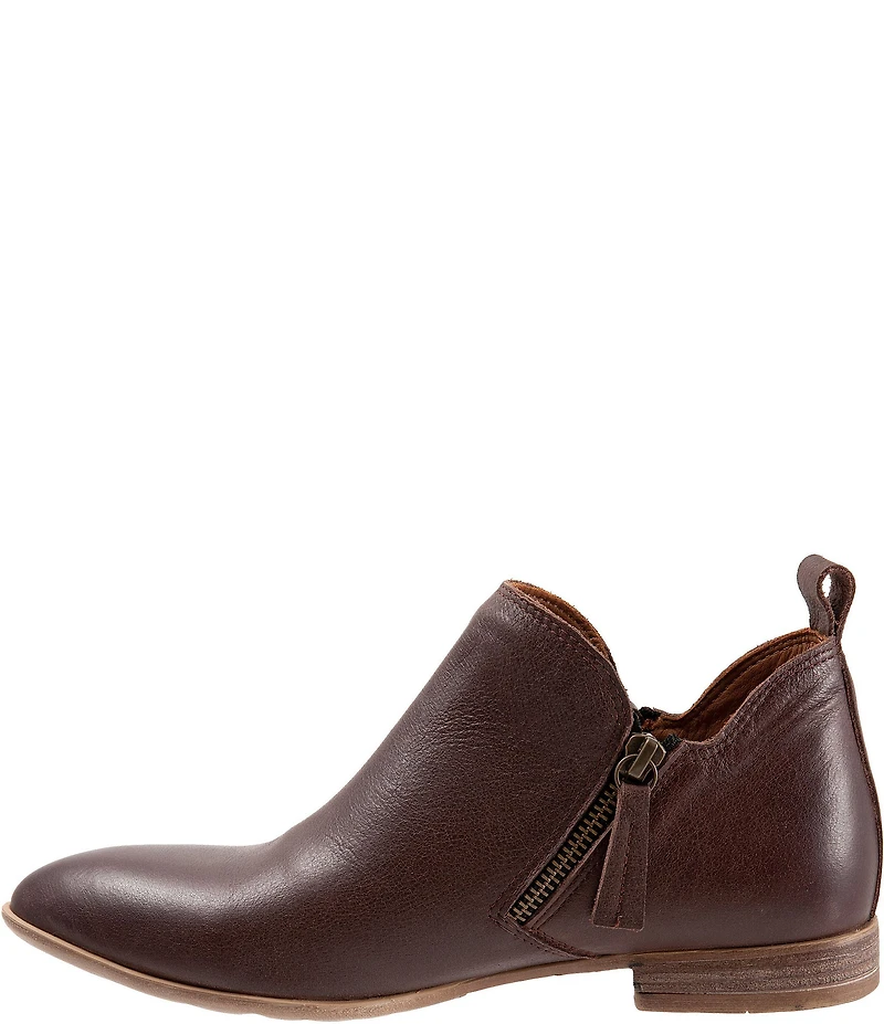 Bueno Vale Leather Dual Zipper Ankle Booties
