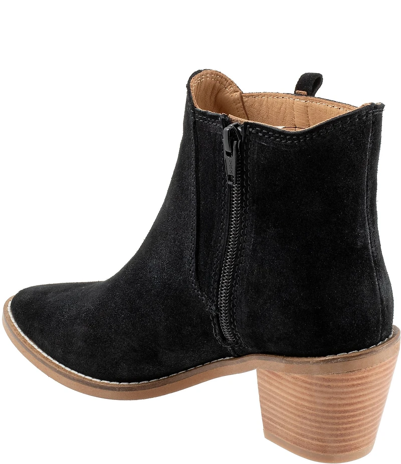 Bueno Veronika Suede Woven Side Booties