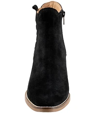 Bueno Veronika Suede Woven Side Booties