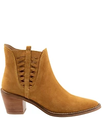 Bueno Veronika Suede Woven Side Booties