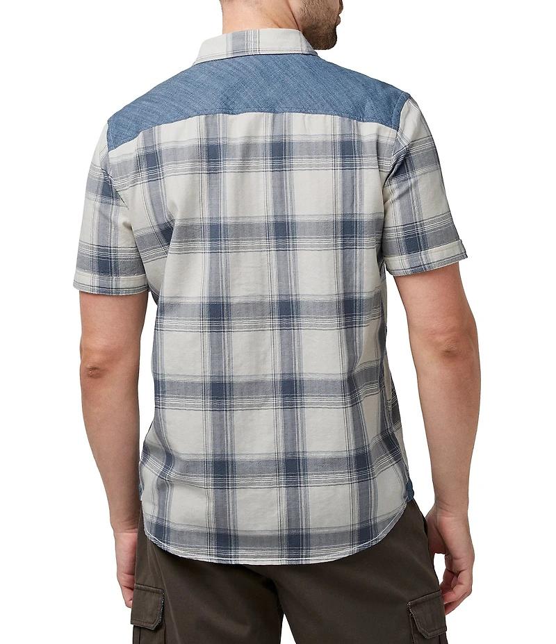 Buffalo David Bitton Chambray & Plaid Shirt