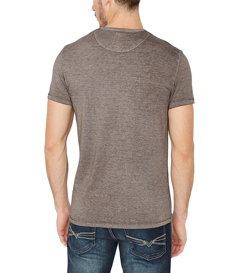 Buffalo David Bitton Kasum Short-Sleeve Burnout Henley