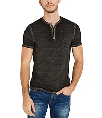 Buffalo David Bitton Kasum Short-Sleeve Burnout Henley