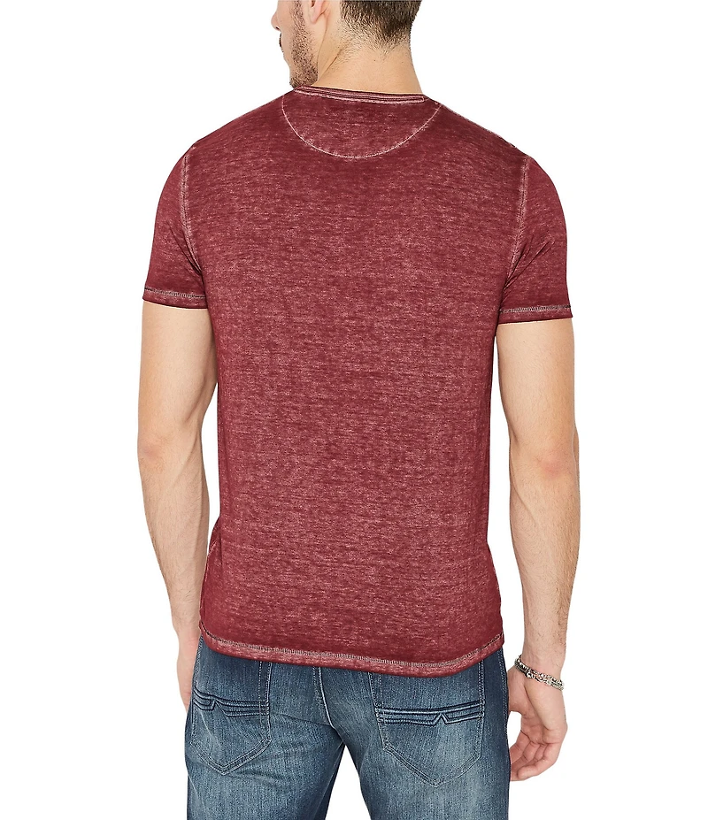 Buffalo David Bitton Kasum Short-Sleeve Burnout Henley