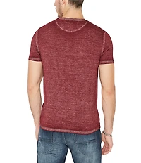Buffalo David Bitton Kasum Short-Sleeve Burnout Henley