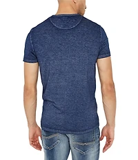 Buffalo David Bitton Kasum Short-Sleeve Burnout Henley