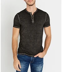 Buffalo David Bitton Kasum Short-Sleeve Burnout Henley