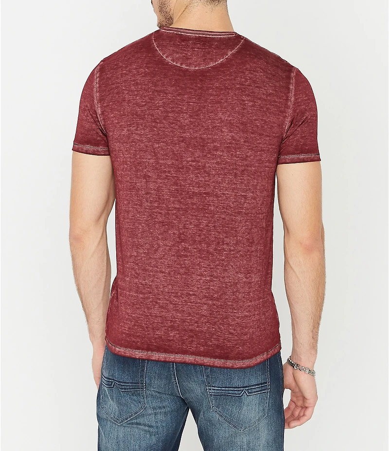 Buffalo David Bitton Kasum Short-Sleeve Burnout Henley