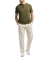 Buffalo David Bitton Klaus Short Sleeve Stripe Henley Shirt