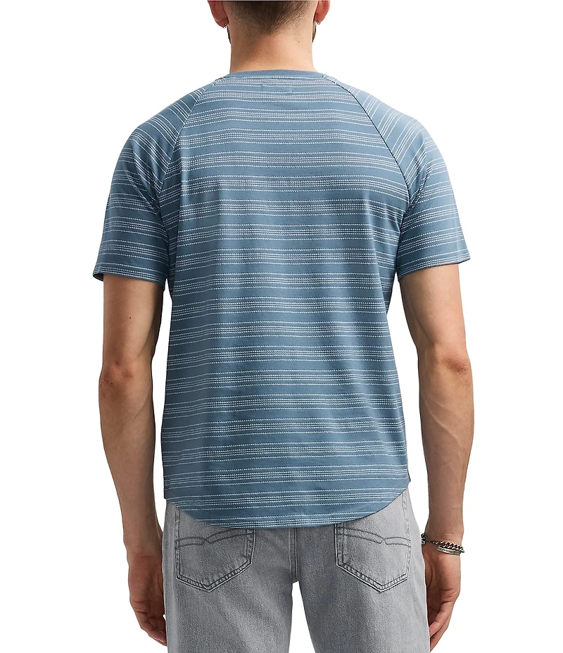 Buffalo David Bitton Klaus Short Sleeve Stripe Henley Shirt