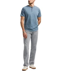 Buffalo David Bitton Klaus Short Sleeve Stripe Henley Shirt