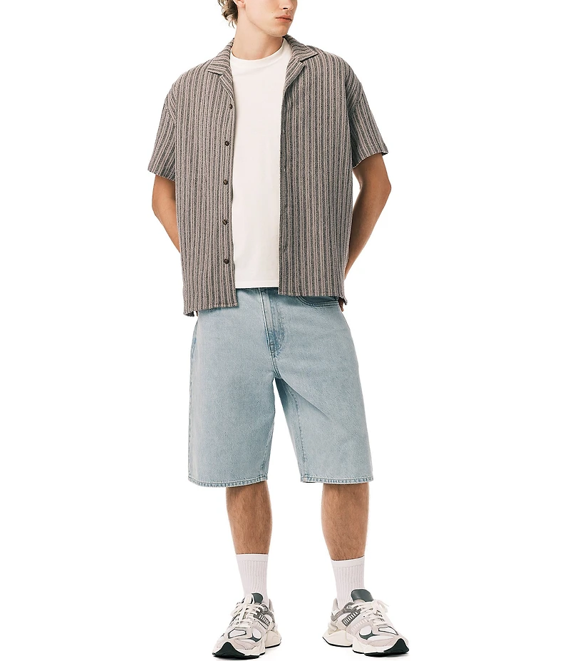 Buffalo David Bitton Mick Wide Leg Bleached Shorts