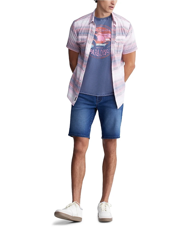 Buffalo David Bitton Relaxed Fit Dean 10.5#double; Inseam Denim Shorts